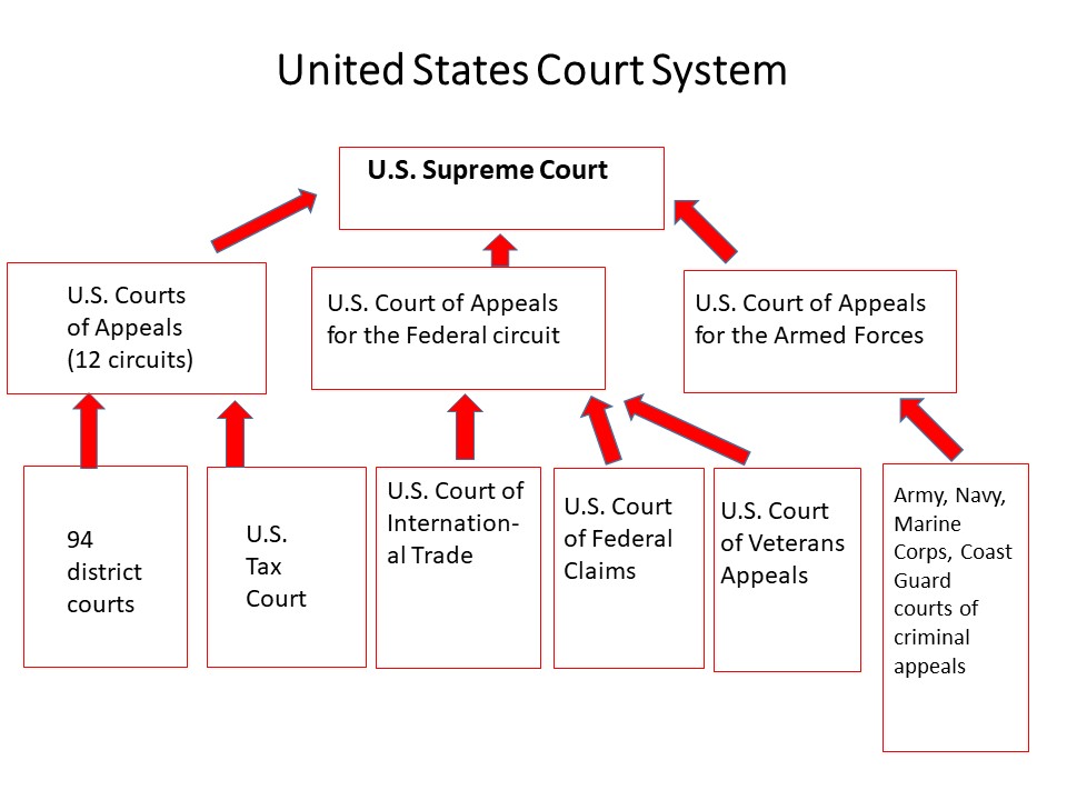 Diagram of the U.S. federal courts