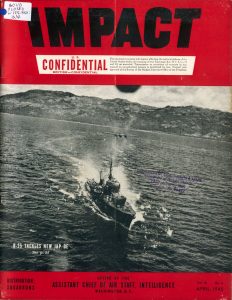 Cover of Impact showing a bomber attacking a Japanese ship